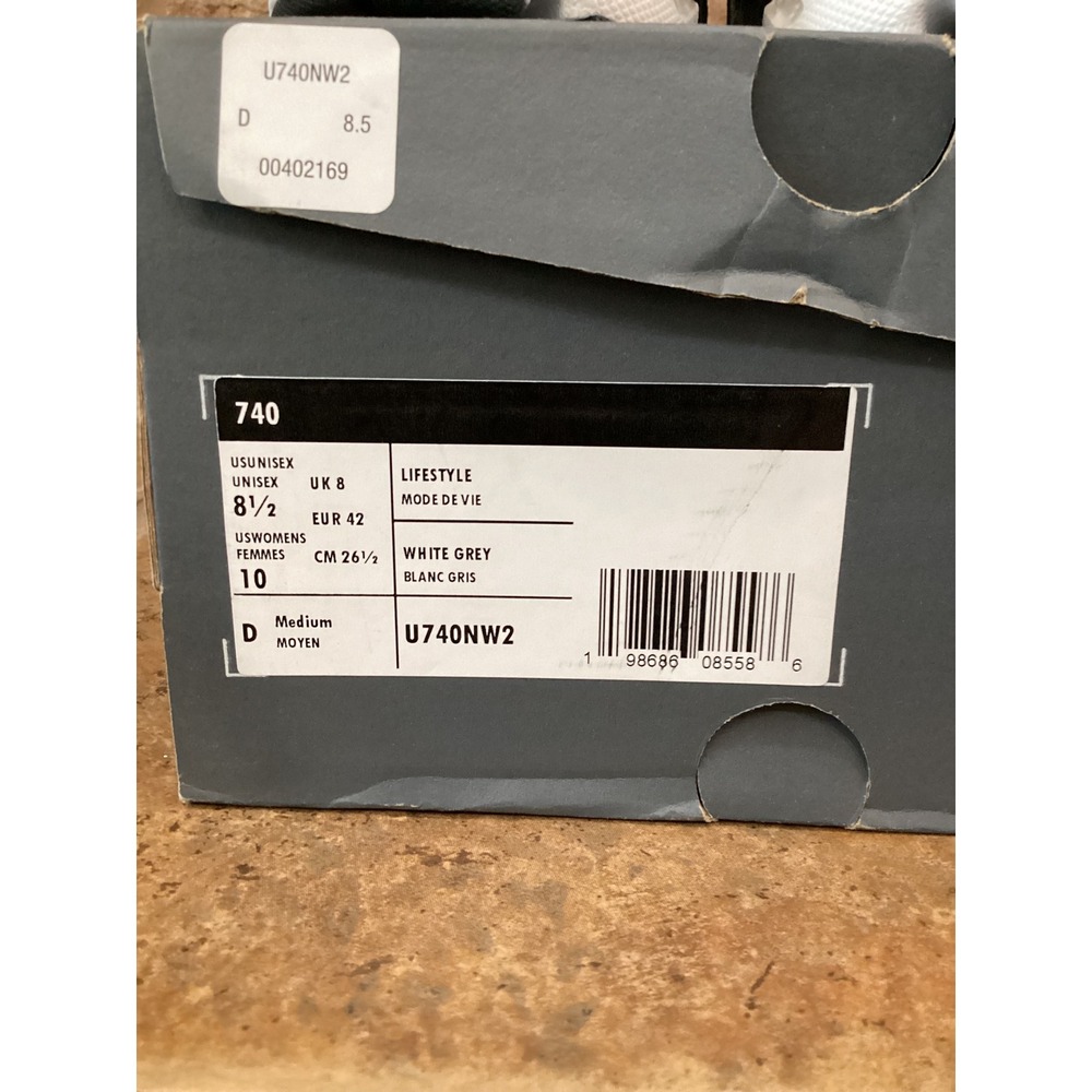New Balance 740 Size Mens 8.5 Womens 10 White Grey Silver Mesh Running Shoes New - Picture 8 of 8